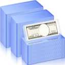 Yexiya 600 Pcs Dollar Bill Holders PVC Currency Holder Transparent Bill Sleeves Protector Case Supplies, 6.9 x 2.95 Inch (Blue)