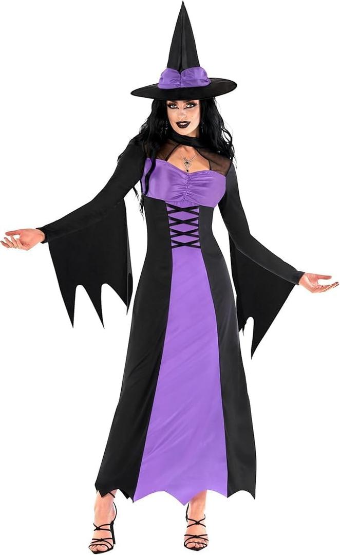 Morph Witch Costume Women, Wicked Costumes For Women, Halloween Costumes For Womens Adult (XX-Large, Purple)