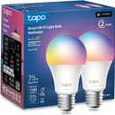 Tapo TP-Link Smart Light Bulbs, 1100 Lumens High Brightness (75W Equivalent), Matter-Certified, 16M Colors WiFi Light Bulb, Dimmable, Works w/Siri, Alexa & Google Home, A19 E26, L535E(2-Pack)