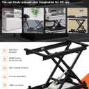 DIHOOL Electric Scissor Lift Table, 350Lbs Capacity, 7.68"-26.77" Height Adjustable Lifting Platform, Super Quiet with Remote & WiFi Control, Obstruction Detection, AC/DC Power for Home/Industrial Use