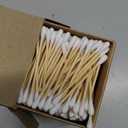 Bamboo Cotton Swabs 500 Count Natural Buds 100% Biodegradable Organic Wooden Sticks for Ears Makeup Safety Mouth Travel Clean Skin Club