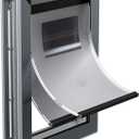 MAVRICFLEX Heavy Duty Aluminum Dog Door for Door, Large, Dark Gray
