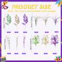 24 Pcs Mardi Gras Glitter Picks 17 Inch Mardi Gras Table Centerpiece Decoration Purple Gold Green Mardi Gras Tree Topper Floral Berry Stems Picks Toppers and Sprays for Carnival Party