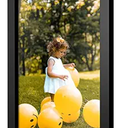 Modern 15x25 Black Picture Frame Wood with Real Glass - Wall Hanging - Real Wooden Edge - 25x15 Frame Size For Family Photo Portrait, Poster Prints, Documents, Art Print- Modern Memory Design