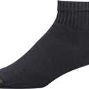 GOLDTOE Men's 656P Cotton Ankle Athletic Socks, Multipairs (Blue, L)