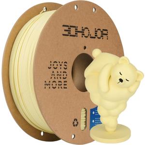 3DHoJor Matte PLA Filament 1.75mm, Upgrade 1kg Cardboard Spool PLA Filament 1.75 PLA 3D Printing Filament, Print with Most 3D Printers Using 3D Filament-Almond Yellow
