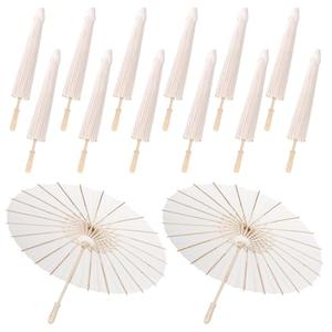 MBJZSL 30 Pack White Paper Umbrellas, 23.6 Inch Paper Parasol Umbrella Chinese Japanese Style DIY Umbrellas Decorative Vintage Decor for Wedding Props : Clothing, Shoes & Jewelry