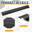 Blulu 36" Aluminum Exterior Door Threshold 6 9/16" Outdoor Swing Threshold Heavy Duty Adjustable Aluminum Door Sill Pan for Weatherproof & Easy Install for Residential/Commercial Use, Black (1 Pcs)