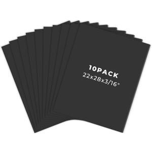 Golden State Art, 10 Pack Black Foam Board 22x28, 3/16 Thick Acid Free Foam Core Poster Board