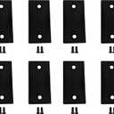 QCAA Stainless Steel Door Strike Filler Plate, 2-1/4" x 1-1/8", Matte Black, Made in Taiwan, 8 Pack