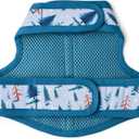 Mile High Life Dog Harness, Air Mesh Floral Vest Harness for 20 lbs Small Dogs & Cats, Easy Get on Adjustable Easy Closures Both Neck and Chest(Gray Tree, S Chest 16"-18")