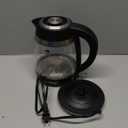 Chefman Electric Kettle, 1.8L 1500W, Hot Water Boiler, Removable Lid for Easy Cleaning, Auto Shut Off, Boil-Dry Protection, Stainless Steel Filter, BPA Free, Borosilicate Glass Electric Tea Kettle (Black)