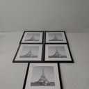 upsimples 11x14 Picture Frame Set of 5, Display Pictures 8x10 with Mat or 11x14 Without Mat, Wall Gallery Photo Frames, Black