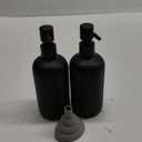 Nellyke Shampoo and Conditioner Dispenser Bottles Set, Modern Black 21oz Refillable Shower Soap Dispenser with Black Pump, Body Wash Dispenser for Shower Bathroom Kitchen, 2 Pack