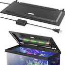 LED Aquarium Hood, Colored Lights, Fits 24" Framed Aquariums, Black