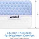 Crib Mattress Dual Sided Memory Foam Baby Toddler Bed Mattress, 52" x 27.6" x 5.5" Soft Breathable Mattresses with Removable Machine Washable Cover, Fits Standard Cribs&Toddler Beds, White&Blue, 52"l X 28"w X 5.5"th