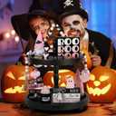 Pink Halloween Decorations 8PCS Tiered Tray Decor, Cute Girlie Tabletop Halloween Decor for Home Tray Shelf Fireplace Mantel Office Desk Table Centerpieces Farmhouse Rustic Spooky Wood Signs