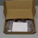 Tbestmax Qtip Holder with Vanity Tray, Clear Bathroom Containers Dispenser for Storage Cotton Swab/Ball/Pad Holder Wood Lids (Group A-Brown Bamboo) 3 Pack