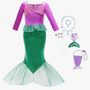Princess Dress Up Mermaid Costume Little Girls Mermaid Dress Halloween Cosplay Costumes Size S