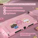 PlayVital Cherry Blossoms Kitten Protective Case for Nintendo Switch 2 with Stand | Cute Cat Ear & Paw Silicone Grips, Dockable Hard Shell, 2 Joystick Caps | Full-Body Protection Cover, Pink