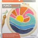 Dimensions 72-76388 Waves Punch Needle Kit for Beginners, 8" Diameter, Multicolor, 7pcs