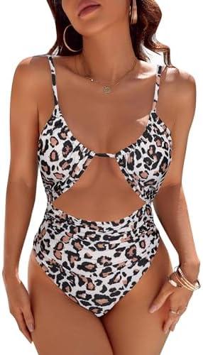 Blooming Jelly Womens One Piece Swimsuit Tummy Control Bathing Suit Sexy Flattering Cheeky High Cut Out Cute Ladies Swimwear, Medium