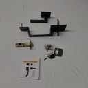 goldenwarm Black Front Door Handle, Entry Door Handle and Reversible Handle Lever, Single Cylinder Front Door Lock Only, Matte Black Entry Way Handleset (Square no Deadbolt)