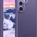 Rayboen for Samsung Galaxy S24 Plus Case, Translucent Matte Silky Feel PC Back Soft Silicone Edge Metallic Camera Lens, Shockproof Durable Slim Fit Phone Cover for Samsung S24+ Plus, Matte Purple