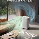 80 Pints/Day Compressor Dehumidifier for Home up to 5,500 Sq.Ft, Dehumidifier with Drain Hose, Humidity Control, 3 Modes, 24H Timer, Water Tank, Child Lock for Bathroom, Basement, Bedroom