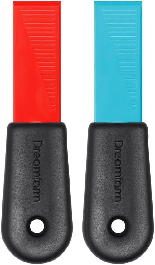 Dreamfarm Cleana 2-in-1 Self-Sharpening Cleaning Scraper & Hook Scraper, Safe for Non-Stick - Pack of 2, Party Mix