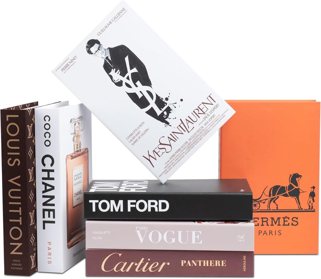 PROBENEX Suite Faux Decorative Books Set of 7 | Not Real Books(Cardboard Boxes) | Bulk Pricing for Home Staging, Interior Design & Airbnb | Luxury Designer Coffee Table | Modern Shelf Decor