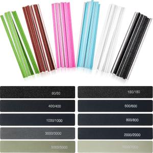 Honoson 70 Pcs Sanding Sticks Polishing Sticks Fine Sanding Twig Coded Abrasive Sand Twig for Plastic Model Assorted Metal and Wood Sand Tool Accessory for Craft (Low Grits Rating,Simple Style)