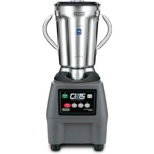 Waring Commercial CB15 Ultra Heavy Duty 3.75 HP Blender, Electric Touchpad Controls with Stainless Steel 1 Gallon Container, 120V, 5-15 Phase Plug,Black