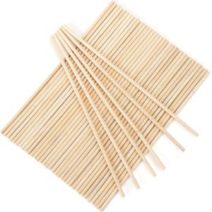 50Pcs Wooden Dowel Rods 1/4 x 12 Inch Wood Sticks for Crafts, Precut Wooden Rod Sticks Natural Wood Dowels for Craft and DIY Projects, Cake Dowels Hardwood Craft Dowel Rods