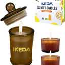 Scented Candles,3pcs Sandwood Lemon Aroma Home Aromatherapy Candles Gifts Set, Scent 80h Long Lasting Burn Time Soy Wax Candle for Bar, Birthday, Valentine, Christmas