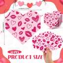 Landical 50 Pcs Valentine Heart Shaped Paper Napkins Galentine's Day Disposable Paper Guest Napkins Valentines Love Hearts Hand Towel for Ladies Celebration Bachelorette Party Table Supplies(Pink)