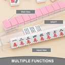 Mahjong Racks with Pushers 4PCS Set Majiang Tile Holder Acrylic Mahjong Racks Accessories and Gifts