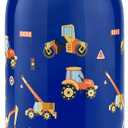 Ello Kids Pop & Fill 12oz Toddler Water Bottle with Quick Fill Lid, Double-Wall Vacuum Insulated Stainless Steel, Leak Proof, BPA Free, Sip & Chug, For School, Lunchboxes, Construction Site