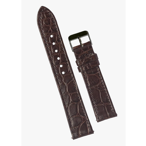 Handmade AIIi-gator Watch Band Men Quick Release Croc Premium Leather Watch Strap Replacement Black Buckle Bespoke 22mm Brown