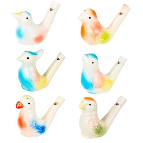 5pcs Ceramic Bird Whistles Colorful Bird Water Whistles Whistles Colorful Porcelain Toys for Adults Valentine's Day Birthday Easter Gifts