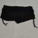 Micosuza Classical Women's Swim Boardshorts Beach Bikini Bottoms with Adjustable Ties 7 Color XL (Black)