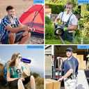 Portable Waist Fan, Wearable Belt Fan 10 Speeds Powerful Airflow, Hands-FreeHanging Neck Fan Rechargeablewith up to 24H+ of Working Time, for Camping, Outdoor, Jobsite