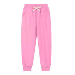 Kids Cotton Sweatpants Boys Girls Casual Athletic Pull on Pants with Pocket Drawstring Active Jogger for Toddlers2T-14Y Pink
