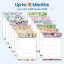 SUNEE 2026-2027 Wall Calendar Large 22.75"x15.5", 18 Month Calendar (Ends March 2028), Vertical Extra Large, Seasons Color