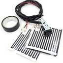 QAZAKY Universal Motorcycle Motorbike ATV Motor Bike Heated Grips Handlebar Heater Hand Warm Grip Inserts Pads Winter Warmer 12V With Switch Heat Thermal Cover Resistant Tape