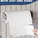 Paper Towel Holder Under Cabinet Adhesive or Wall Mounted Easy Tear One Hand Stainless Steel Fit Rolls(Silver) (Brushed Nickel)