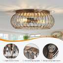 YYJLX Modern Crystal Ceiling Light Oil Rubbed Bronze Flush Mount Ceiling Light Fixture 3 Light Ceiling Chandelier for Hallway Bedroom Bathroom Foyer Living Room Dining Room Kitchen.