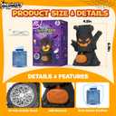 Rechargeable Bubble Machine - Automatic Bubble Blower Haunted Stump - Wobbly Head Fun, Glow Eyes - Outdoor Play, Wedding, Birthday Party, Gifts Toys for Boys, Girls, Kids, Toddlers (Black)