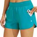 Willit Women's 3" Swim Board Shorts Swimming Bottoms with Brief Liner Quick Dry UPF 50+