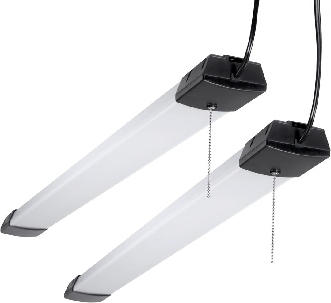 Metalux SHP 4 ft. 128-Watt Equivalent, 10000 Lumens Integrated LED, White Shop Light, 4000K CCT (Pack of 2)